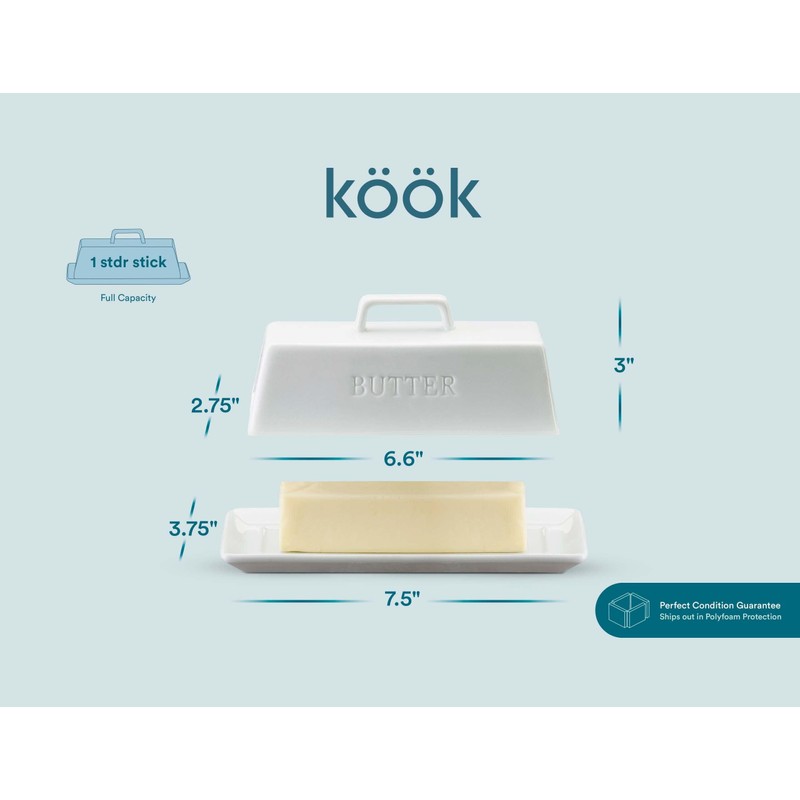 Butter Dish with Lid, by Kook, Butter Dish with Lid