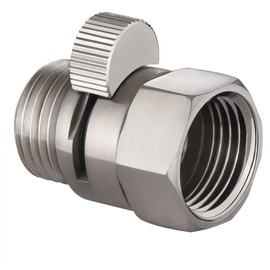 Worldwhere Shower Flow Control Valve, Brass Shut Off Valve for Hand Shower or Fixed Shower Head, G1/2" Shower Pressure Regulator Brushed Nickel
