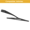 MACHSWON Rear Windshield Wiper Blade Arm Set Black 12 Inch