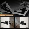 Probrico 4 Pack| Square Passage Levers Matt Black Hall and