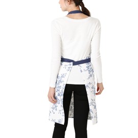Francfranc Botanical Cotton Full Apron, blue