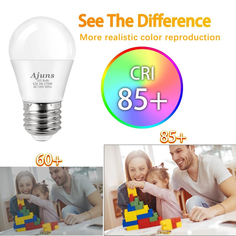 Ajuns LED 3W 25 Watt Light Bulbs Equivalent, 120V Ceiling