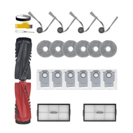 aoteng Saros 10R Accessories for roborock Saros 10R / G20S Ultra Robot Vacuum Cleaner Replacement Parts 20 Packs 1 Main Brush, 2 Filters, 4 Side Brushes, 6 Mop Cloths, 6 Bags, 1 Bumper Stripe