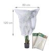 Brandsseller Winter Protection Plants 80 x 120 cm Frost Protection Fleece Cover with Zip and Drawstring Plant Bag White