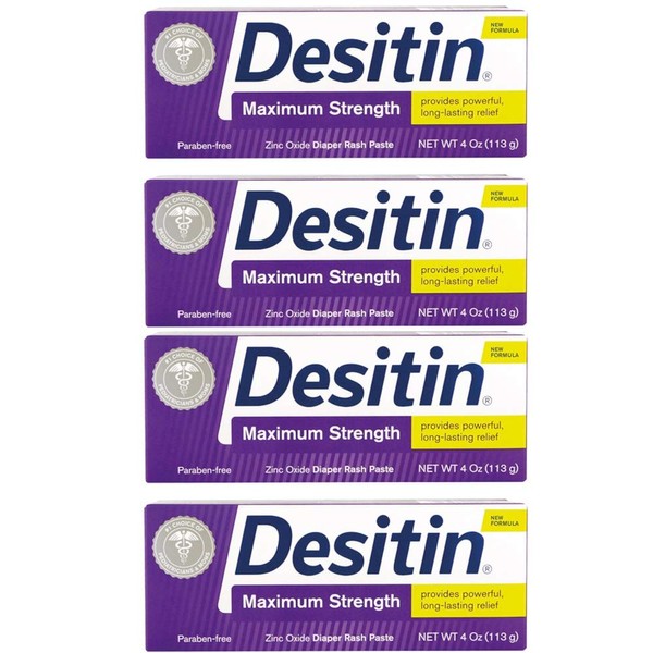 DESITIN Maximum Strength Diaper Rash Paste hmpKtK, 4 Pack (4 Ounce)