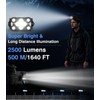 MoKo 2500 Lumen Rechargeable Headlamp - 60H Long Battery Life
