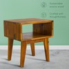 Acacia Serena Nightstand/End Table Solid Wood Bed Side Table for