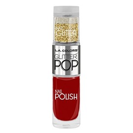 L.A. COLORS Glitter Pop Nail Polish, Star Struck-Red, 0.17 Fluid Ounce
