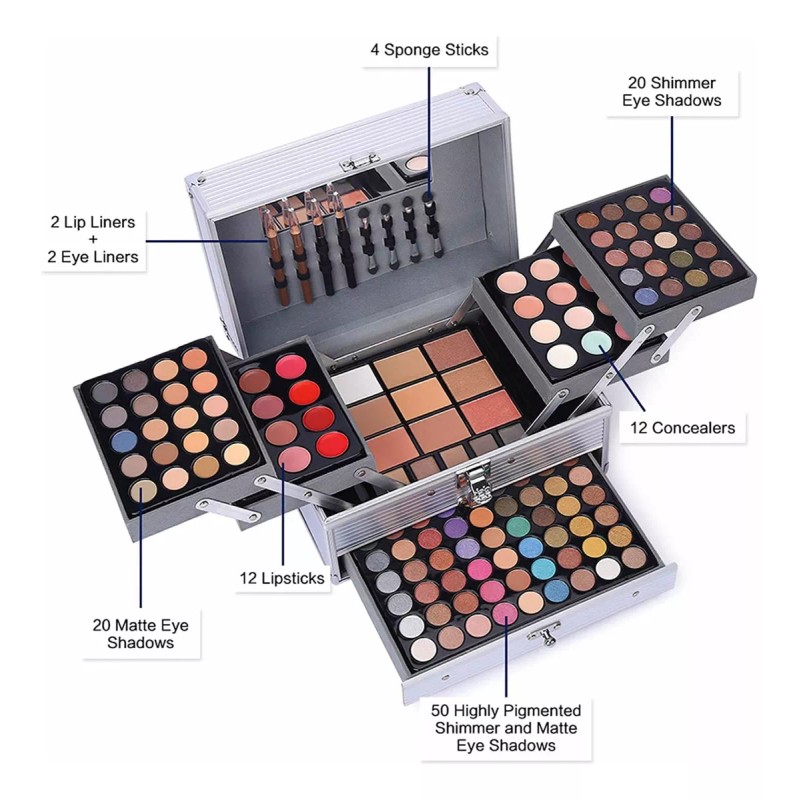 Miss Rose 190 - Kit De Maquillaje Para Maquillaje, Paleta