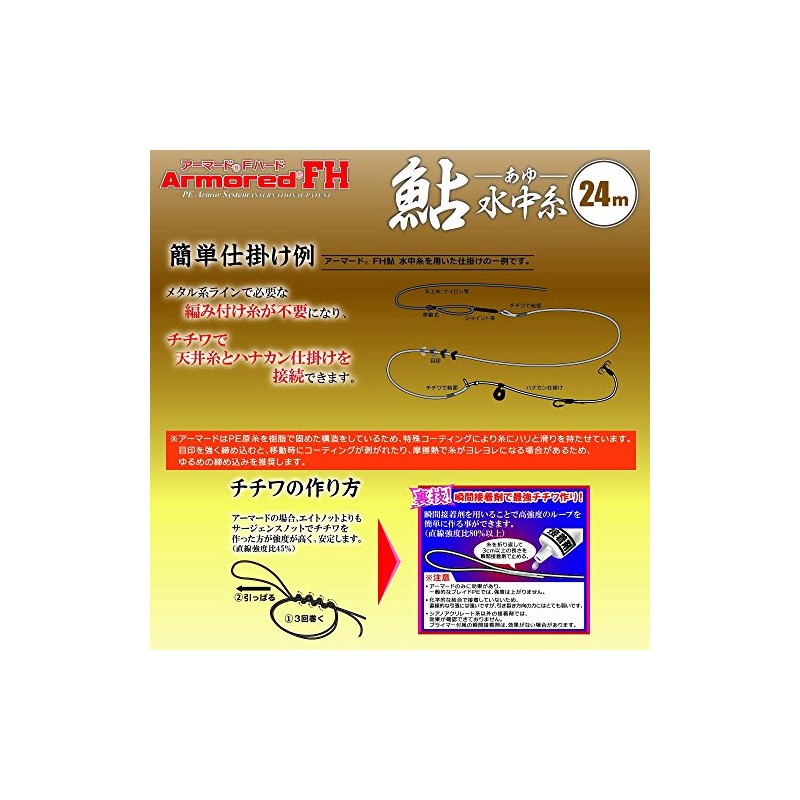 Duel H4135-GYB PE Line No. 0.1, Armored FH Sweetfish Underwater