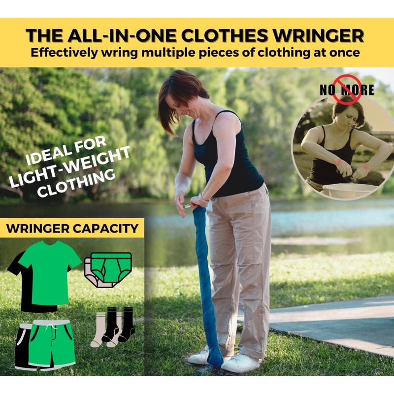 Dezitrek Ultra-Light Clothes Wringer – 2025 Upgraded Version with Wider