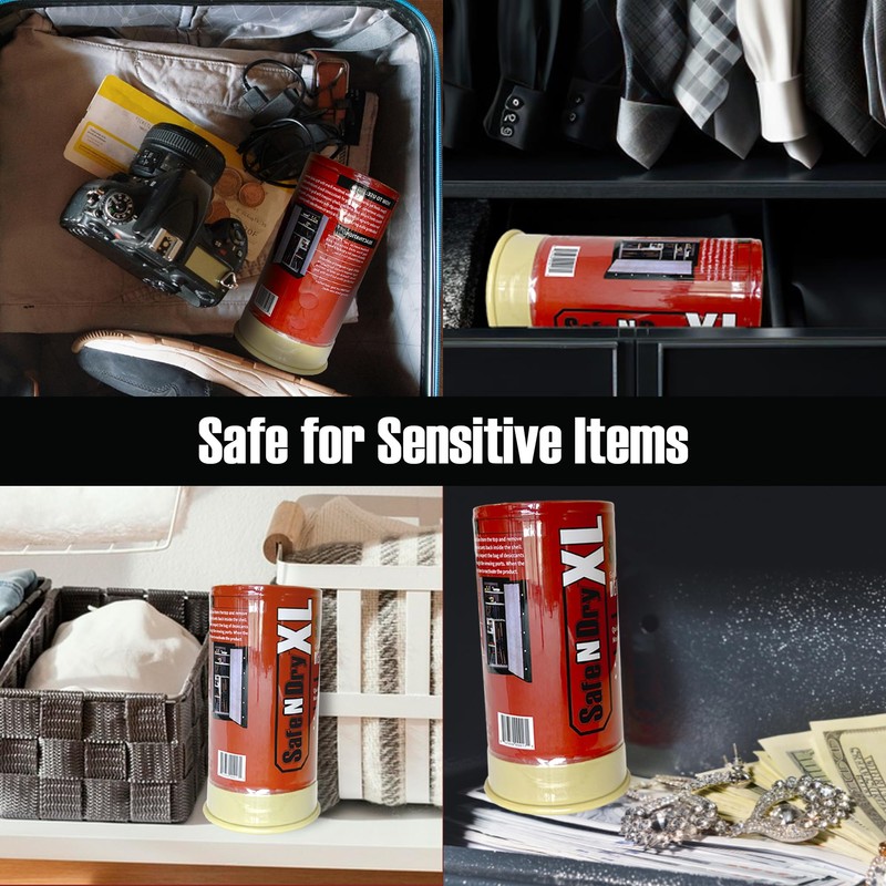 SafeNDry XL Gun Safe Dehumidifier - Portable Moisture Absorber, Prevents