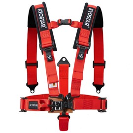 Kyostar 5 Point Black Series Latch and Link Safety Harness Set(Red)