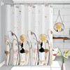 Cawtiuly Shower Curtains Waterproof Washable Fabric Bath Curtain with Hooks
