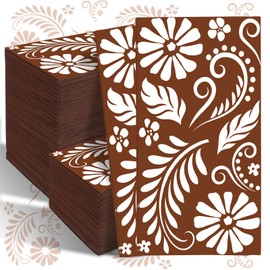 Yeaqee 100 Pcs Cielito Lindo Party Napkins Mexican Disposable Guest Towels Talavera Platos De Barro Decorative Napkins Brown Paper Hand Towels for Kitchen Wedding Birthday Party