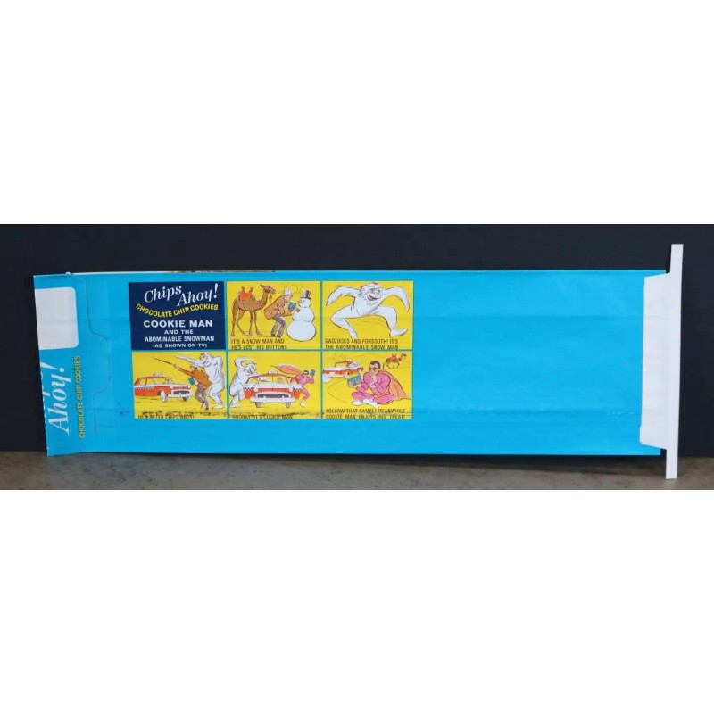 Nabisco VTG 1971 NABISCO CHIPS AHOY NOS PACKAGING Cookie Man