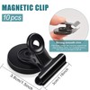 MIN CI 12 Pack Black Magnetic Clips, Strong Fridge Magnets,