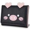 conisy Cute Slim Womens Leather Wallet,Small RFID Blocking Trifold Wallets