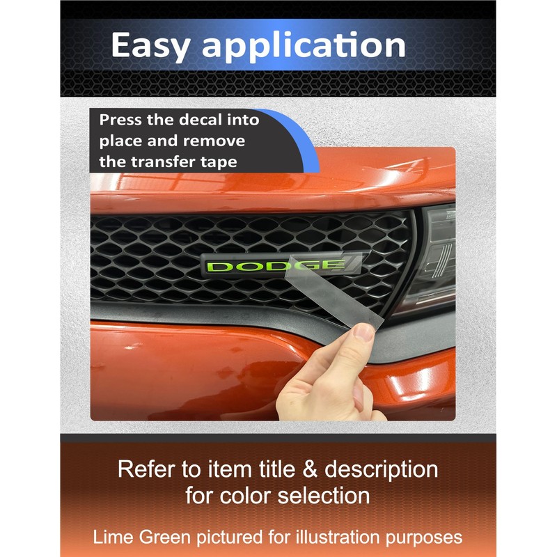 Dodge Grille Emblem Overlay Decal Sticker 2013-2023 Charger - (Color: