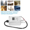 Differential Pressure Transmitter 0‑0.5kpa Digital Display Wind Detection Silver 4‑20mA