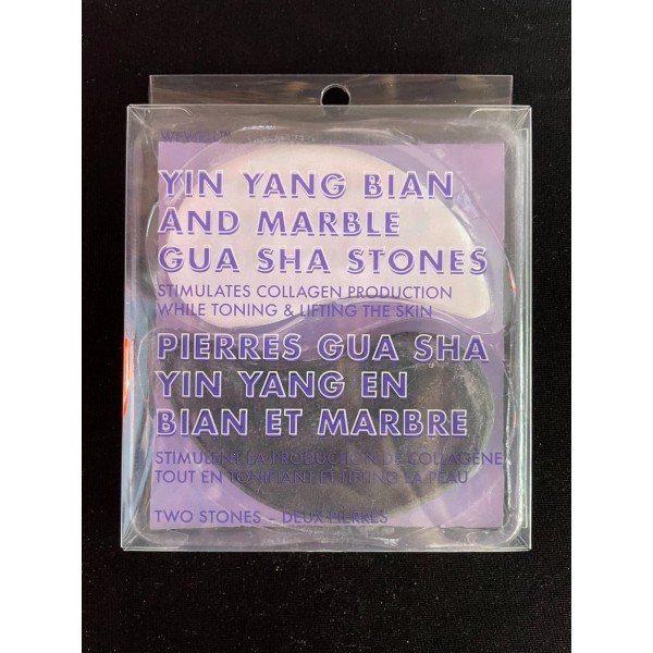 Unbranded Natural Bian Stone & Marble Gua Sha Yin Yang