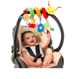 zhongdada Spiral Pram Toys for Babies -Plush Hanging Baby Rattle Sensory Toys for Crib Mobile Bassinet for 0 3 6 9 12 Boys Girls 100g