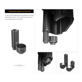 Orpaz Parts and Accessories for Orpaz Holsters and Magazine Pouches (T40/X Muzzle Support Adapter Kit) Black