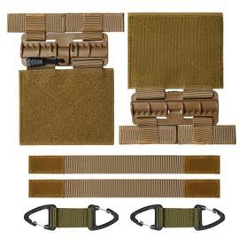 zhenchy MOLLE Vest Quick Release Buckle Set Quick Release Cummerbund Adapter Disconnect Single Point Buckle Hook & Loop Straps for Vest Accessories