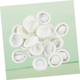 FOMIYES 1pack Disposable Rubber Anti-static Fingertip Protectors for Nail Art Use and Electronic Repair Flexible Easy to Wear White