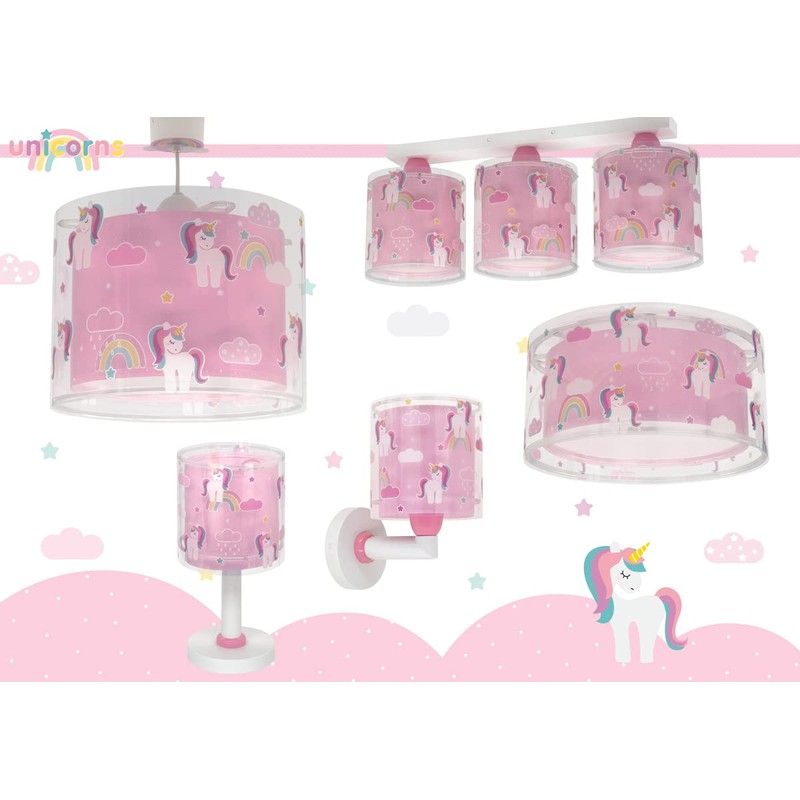 Dalber Children's Wall Lamp, Children's Lampshade, Pink