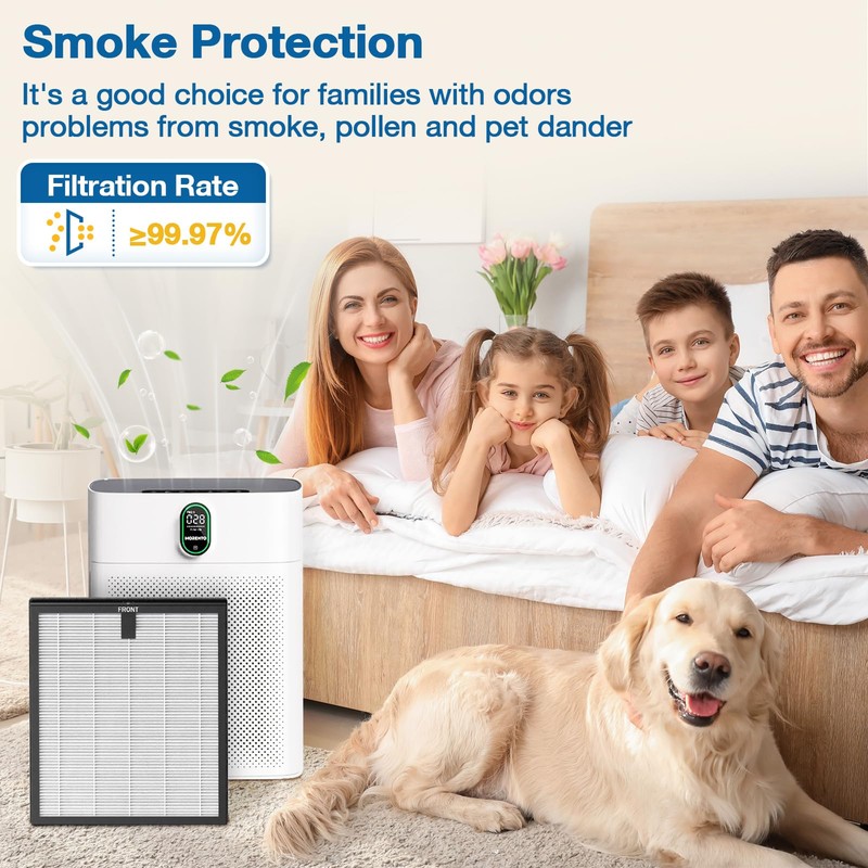 4 Pack HY4866 Replacement Filters for MORENTO/WESTHEY HY4866 Air Purifier
