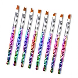 Pingshow106 Aurora Nail Brush Set - 8 Piece Detail Nail Art Kit for Gradient