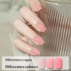 Esmalte de uñas rosa transparente, esmalte de uñas rosa transparente