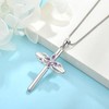 Inpasne Cross Necklace for Women 925 Sterling Silver Infinity Butterfly