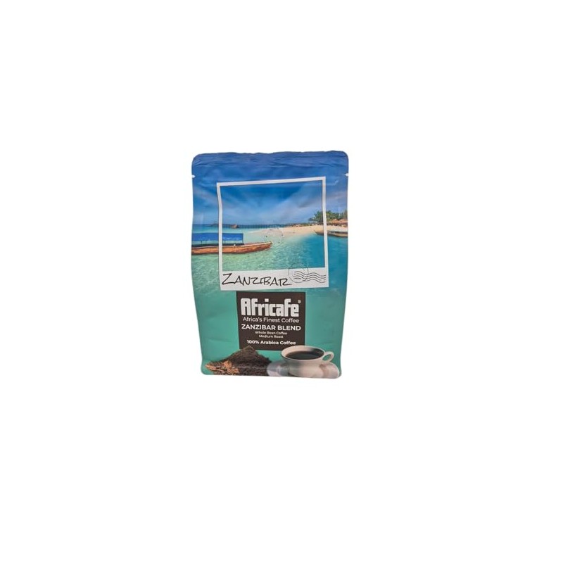 Africafe africa's finest coffee Zanzibar blend whole coffee beans medium