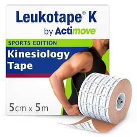 Leukotape K by Actimove Sports Edition Kinesiology Tape, 5cm x 5m1 Roll
