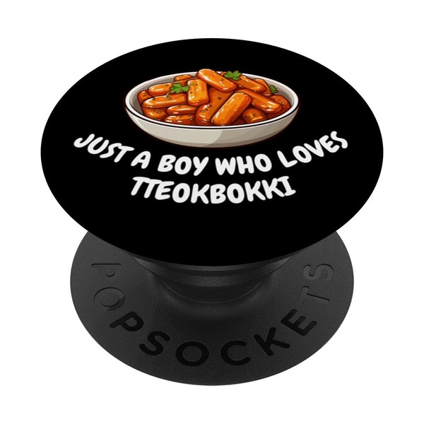 Just a Boy Who Loves Tteokbokki PopSockets with Interchangeable PopGrip