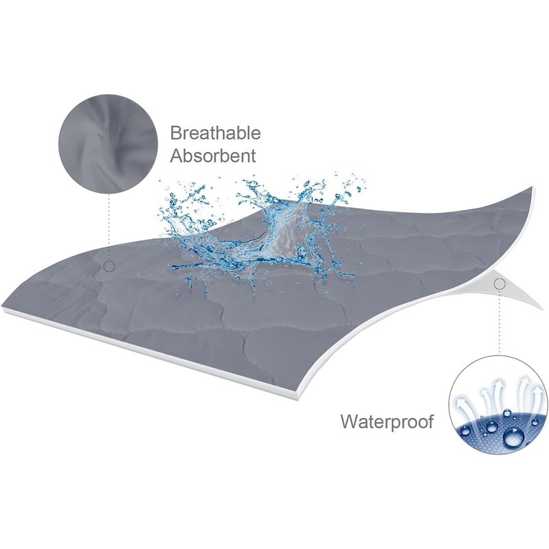 Crib Mattress Protector Sheets Fitted Waterproof Crib Mattress Pad Cover,