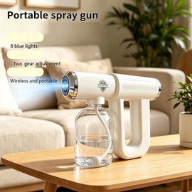 Blue Ray Sprayer Nano Atomizer Spray Gun, Cordless Rechargeable, Fine Mist, Handheld for Home, Salon, Office and Travel
