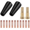 Abizarch 15Pcs MIG Welding Kit Flux Core Gasless Nozzle 0.8/0.9mm