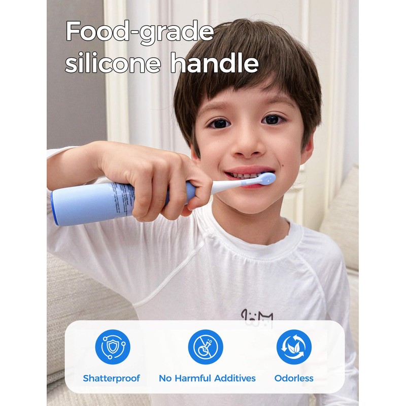 SEAGO Kids Electric Toothbrushes for Ages 5-8 with 2 Sizes