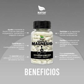 Citrato De Magnesio 2 Frascos 100 por unidad Calidad Premium Duerme Mejor y Despierta Con  Energa Alta Absorcin                                       