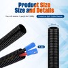Sasylvia 3/4" x 100 ft Split Wire Loom Tubing Automotive