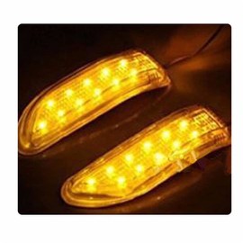 2 Pieces of LED Car Side Rearview Mirror Turn Signal, Car Decoration Light Universal Rearview Mirror Turn Light Led Reminder Light Rearview Mirror Anti-collision Strip Light Anti-collision Light
