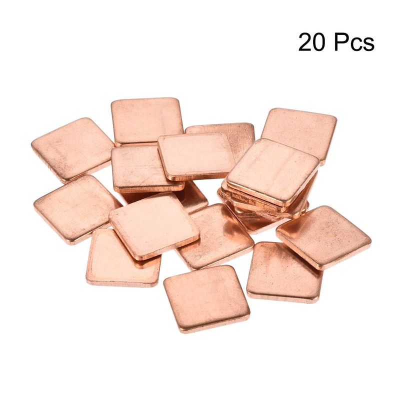 sourcing map Flat IC Chipset Thermal Copper Heatsink for CPU