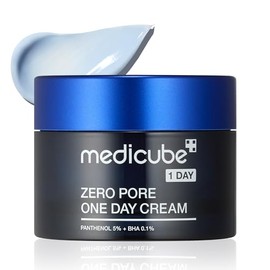 Medicube Zero Pore Crema de un día 1.69 fl.oz - Poros visiblemente más pequeños, controla el exceso de aceite - Crema refinadora de poros con pantenol, ácido salicílico y niacinamida - Cuidado de la
