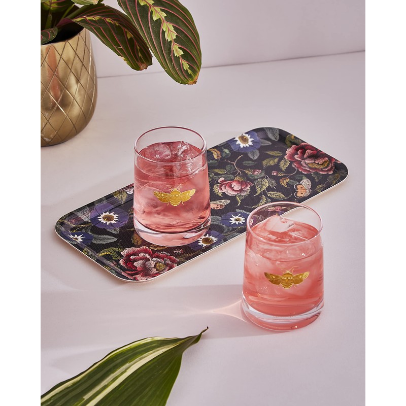 Spode Rectangle Birch Tray - Black, 31cm, CRCBK8843-XL