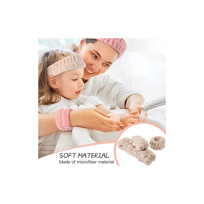 9 Piezas Diadema de Spa Facial, Muñequeras Absorbentes para Lavar
