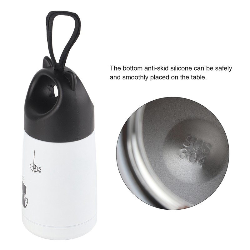 Cute Cartoon Stainless Steel Insulation Vacuum Cup Bottle with Pendant