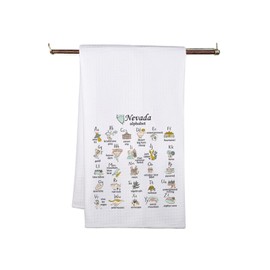 MNIGIU Nevada Kitchen Towels Nevada Kitchen Gifts Nevada Dish Towels Nevada Kitchen Decor Housewarming Gift (ABC Towel)